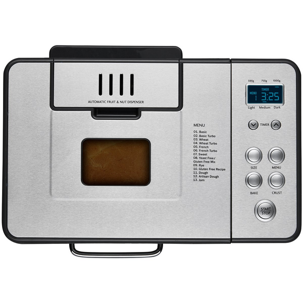 Kitchen Breadmaker Stainless Steel - 3 Crust Settings/1kg Bread loaf capacity