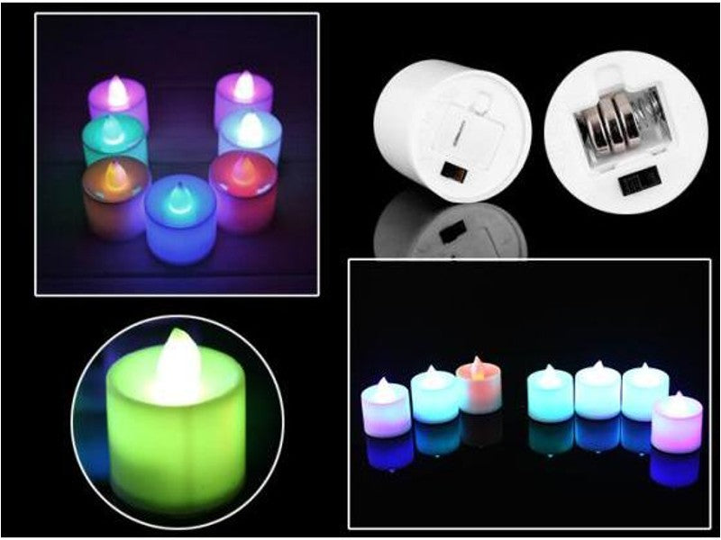 Lighting Colorful LED Tea Light Candles for Wedding & Party 24PCS