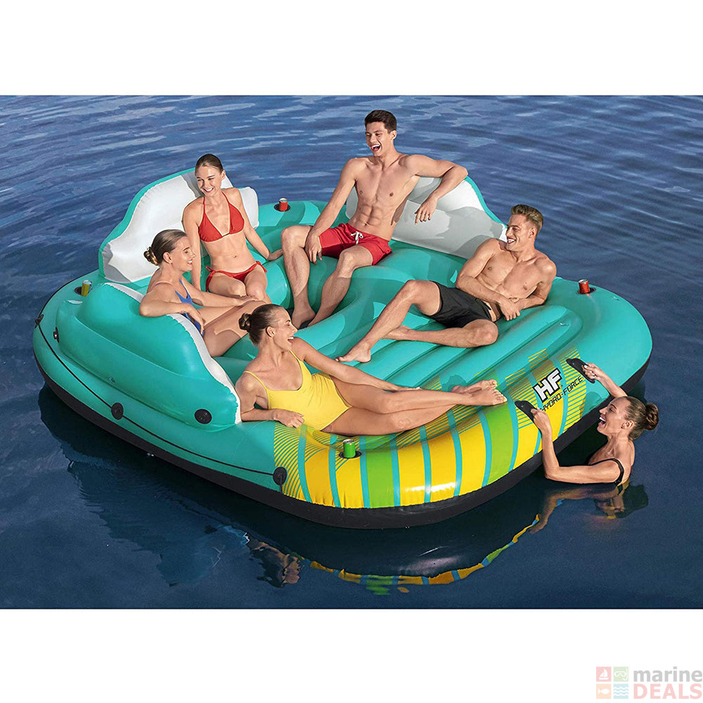 Outdoor Hydro-Force Sunny Lounge 5-Person Inflatable Island Lounge
