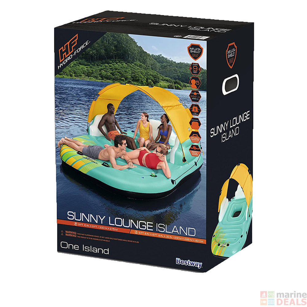 Outdoor Hydro-Force Sunny Lounge 5-Person Inflatable Island Lounge
