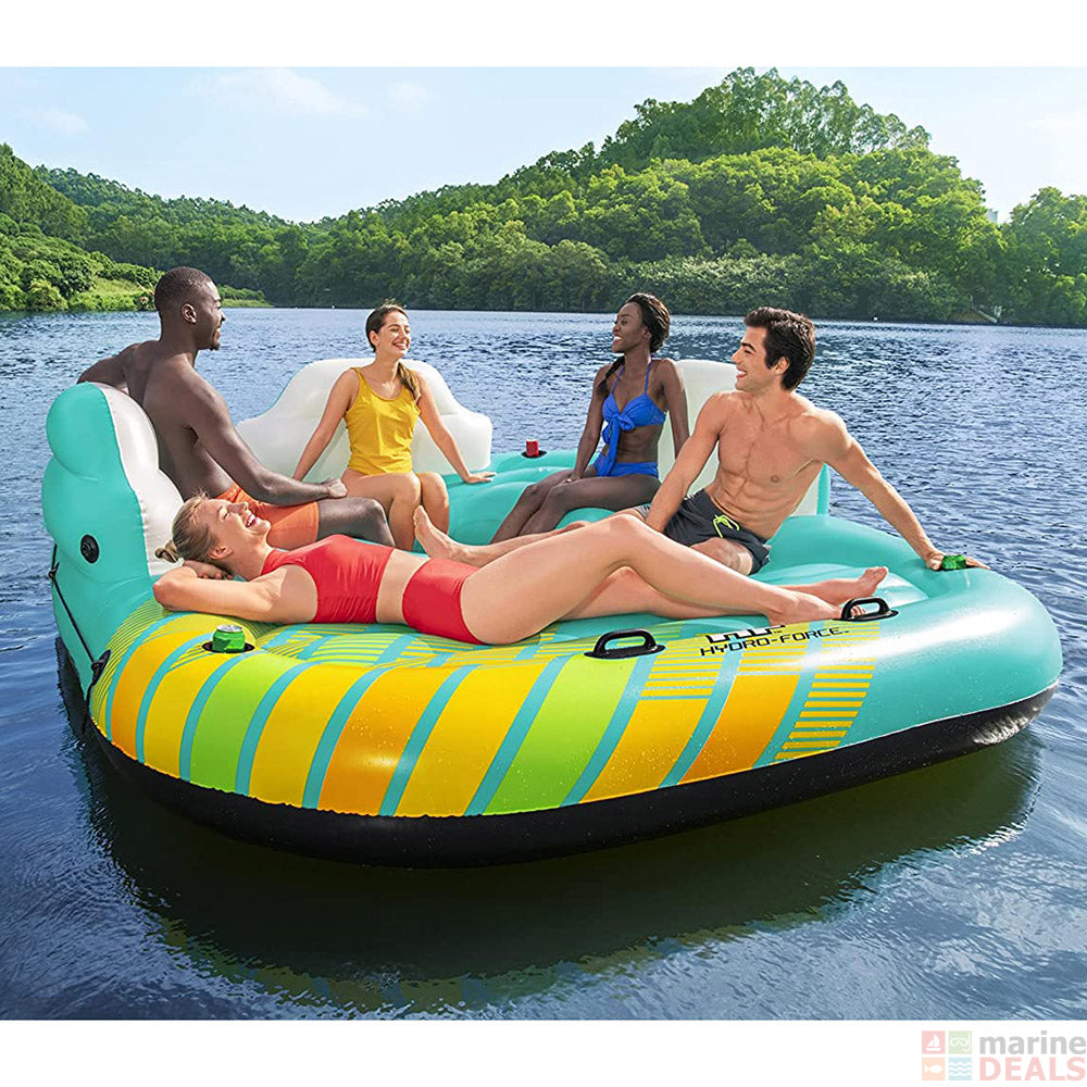 Outdoor Hydro-Force Sunny Lounge 5-Person Inflatable Island Lounge