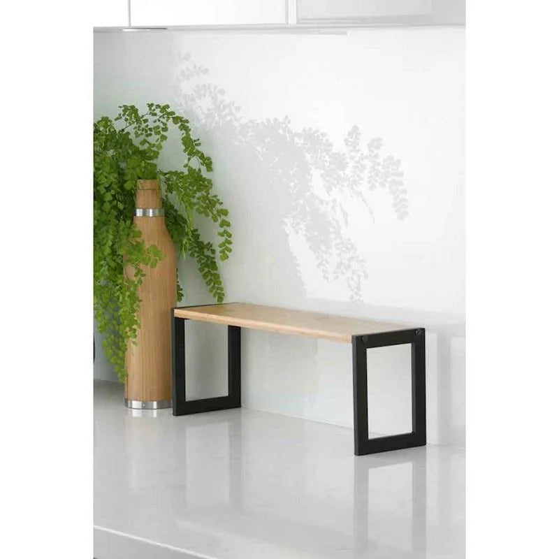 LTW Bamboo Narrow Shelf Black & Natural