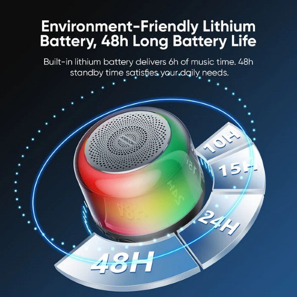 Tech JR-ML03 RGB Transparent Bluetooth Wireless Speaker with Light