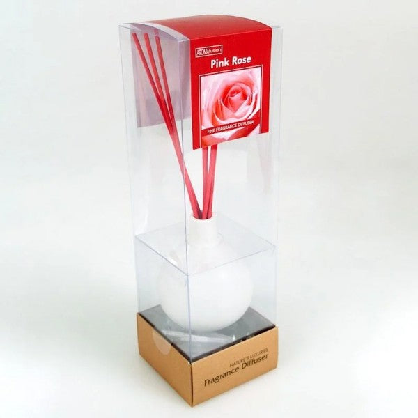 Home Rose Diffuser Set With 70ml Oil & Colour Reeds