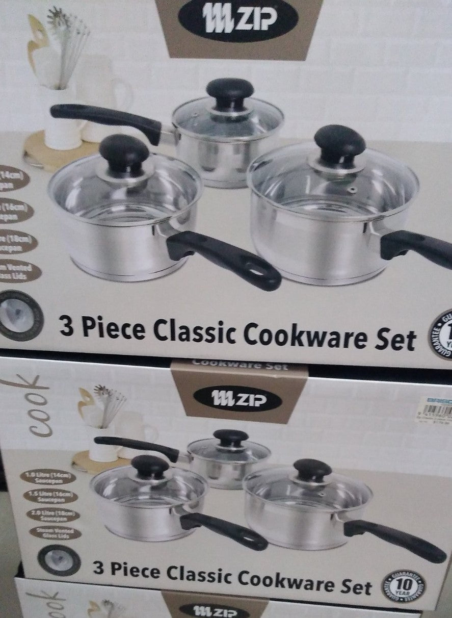 Kitchen Zip 3 Piece Classic Cookware Set {$180.00 now}