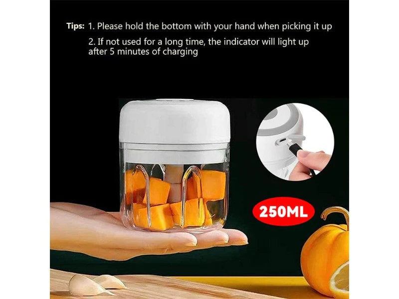 Kitchen 250ml Electric Garlic Crusher Vegetable Chopper