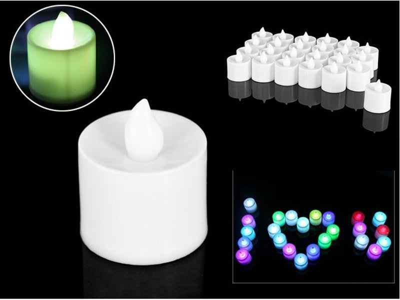 Lighting Colorful LED Tea Light Candles for Wedding & Party 24PCS