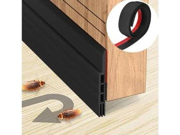Home Door Seal Under Door Draft Stopper Black