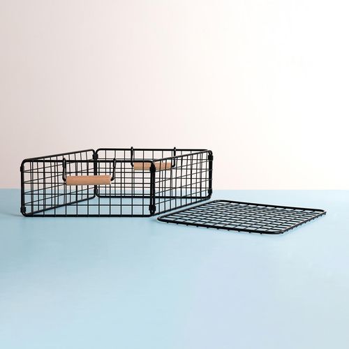 Kitchen Boxsweden Small Black Toska Wire Basket