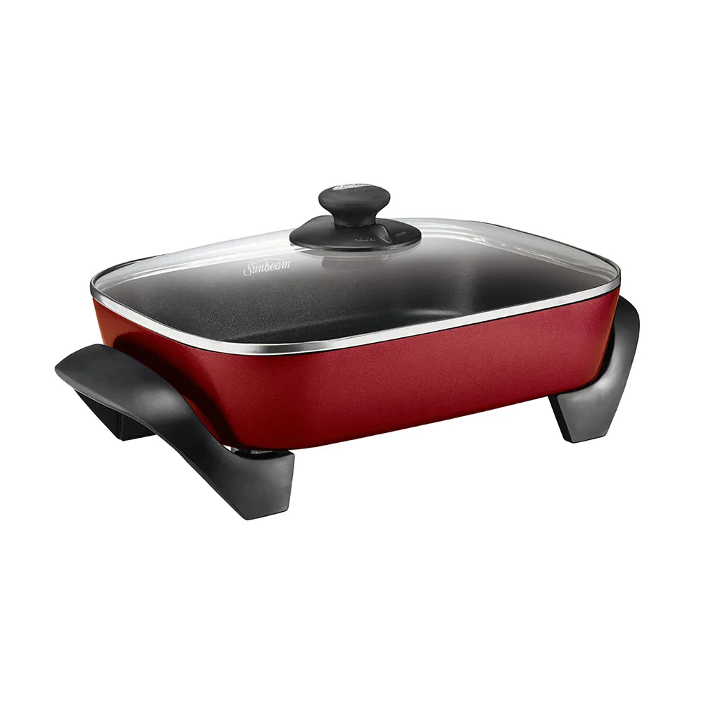 Kitchen Sunbeam Minerale Classic Banquet Electric Frypan Red