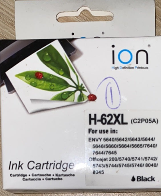 Ink 62XL High Capacity Black Cartridge Ink Cartridge Compatible – for use in HP Printer