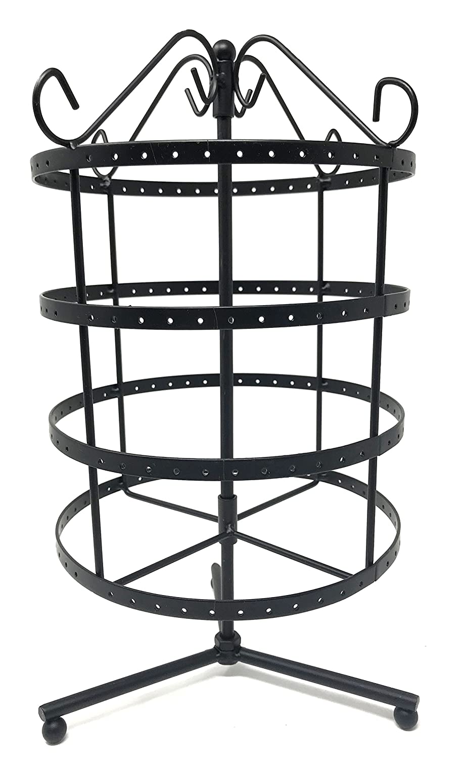 Ladies Rotatable Jewellery Earring Display Stand Bronze - 144 Holes