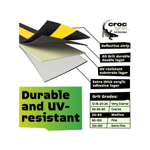 Safety Croc Grip 48mm x 5m Reflective Anti Slip Tape