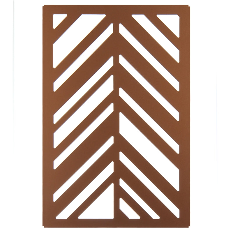 Deco Panel Herringbone Rust Effect Steel 600x600 (6847242961048)