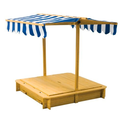 Kids Sandpit - with Seats & Canopy (Includes Ground Weedmat)