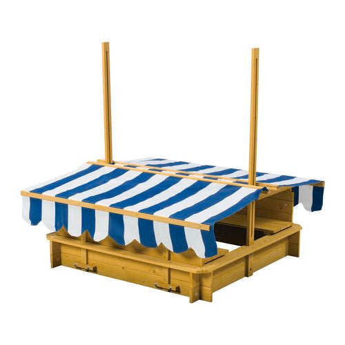 Kids Sandpit - with Seats & Canopy (Includes Ground Weedmat)