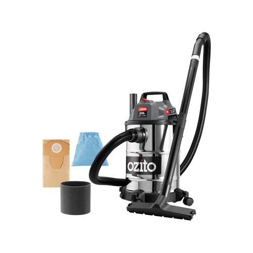 Laundry Ozito 1250W 20L Wet & Dry Vacuum