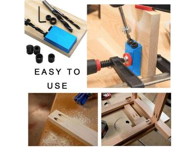 Tool Accessories - Pocket Hole Screw Jig, Woodworking Guide Positioner Kit