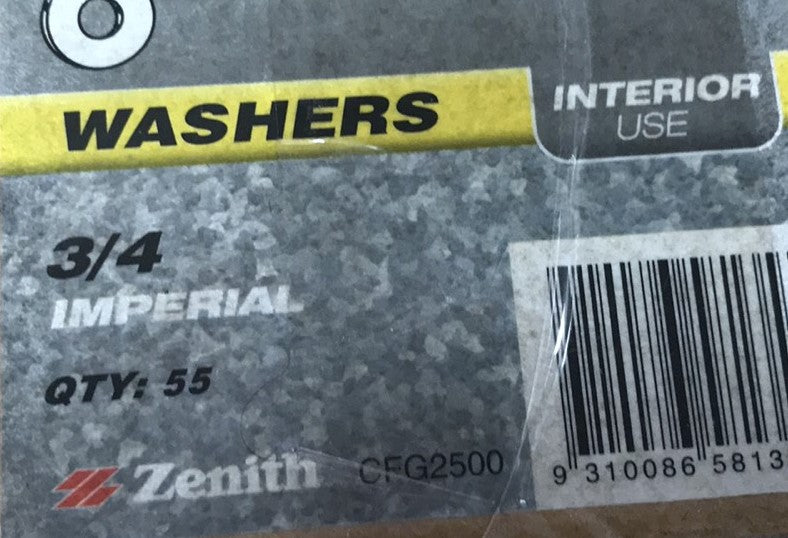 Fastenings - Round Washer 3/4" (19mm) - Box / 55 GALV - Interior Use