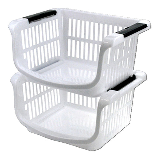 Storage Stackable Basket With Handles White - (sold per each) 🟣sale price is already on there🟣