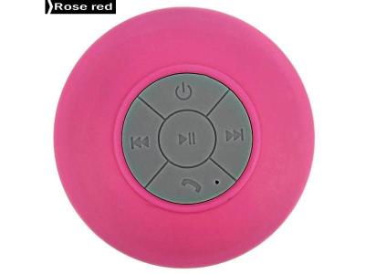 Tech - Waterproof Bluetooth Shower Hands-free Portable Speaker - Red