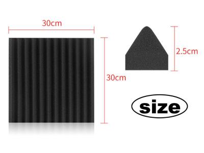 Tech Acoustic Foam Soundproofing Sound Studio Foam Tiles (6x Blue/6x Black)