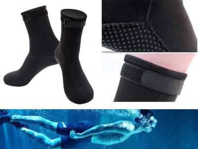 Diving Black Neoprene Diving Sock 3mm Size L