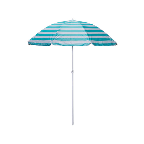 Outdoor Marquee 1.8m Aqua Stripe Portable Umbrella