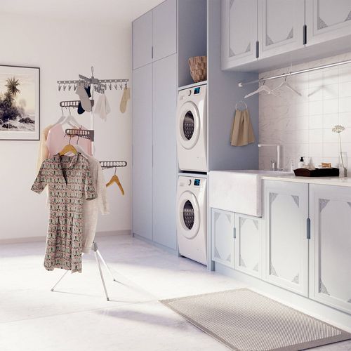 Laundry Practa Grey Hanging Tower Clothes Airer