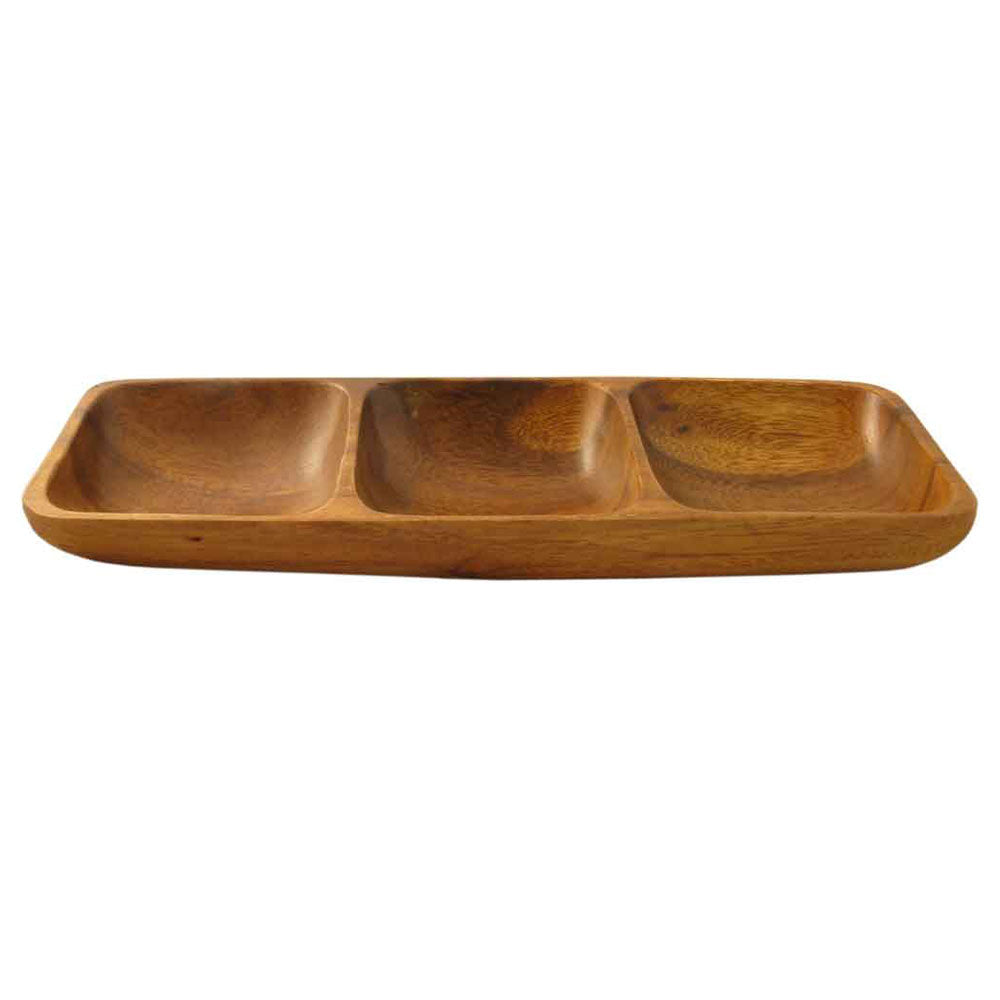 Kitchen Ecology Acacia Wood 3 division platter 33cm