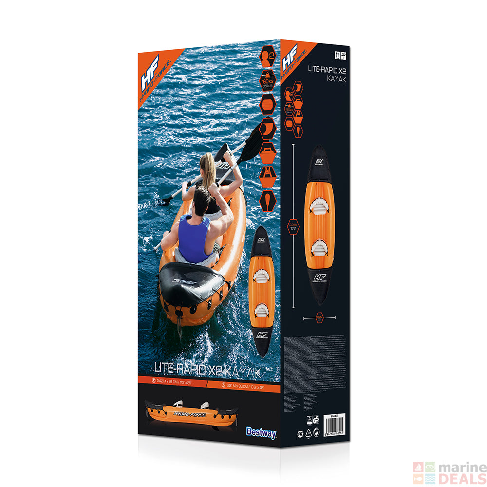 Hydro-Force Lite-Rapid 2 Person Inflatable Kayak