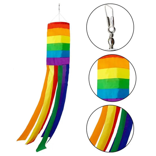 Rainbow Column Windsock Flag