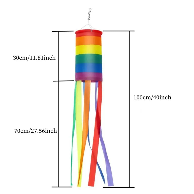 Rainbow Column Windsock Flag