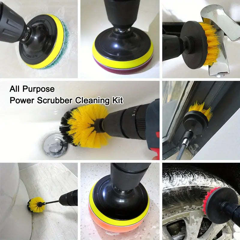 Tools 4pcs-12pcs Drill Attachment Scrub Brush Set