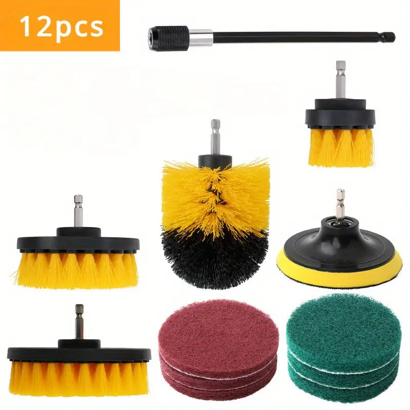 Tools 4pcs-12pcs Drill Attachment Scrub Brush Set