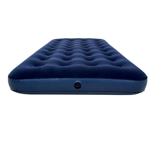 Flocked Air Mattress - Navy, Single Bed