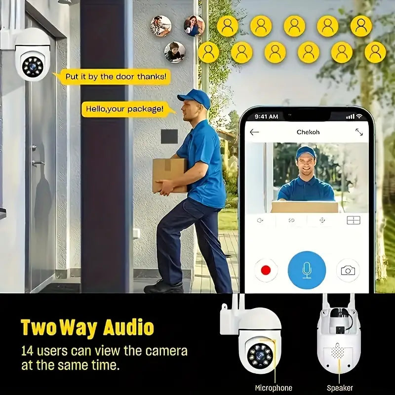 Security 1pc 5G/WIFI Monitoring Camera Night Vision, Remote Control With APP