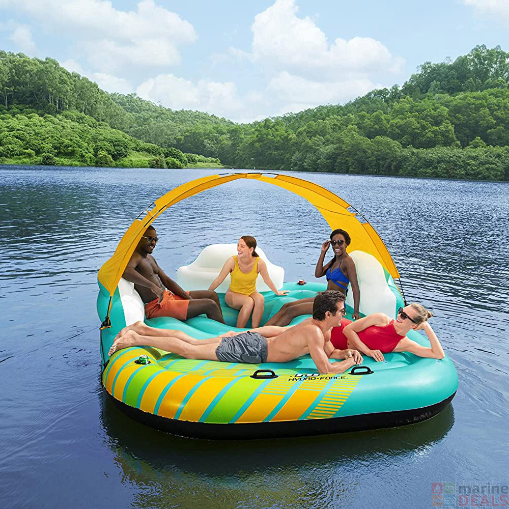 Outdoor Hydro-Force Sunny Lounge 5-Person Inflatable Island Lounge