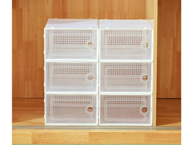 6PCS Shoes Box Organizer Storage