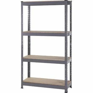 Shelving Jobmate 4 Shelf Unit H: 1520mm, W: 818mm, D: 309mm Grey