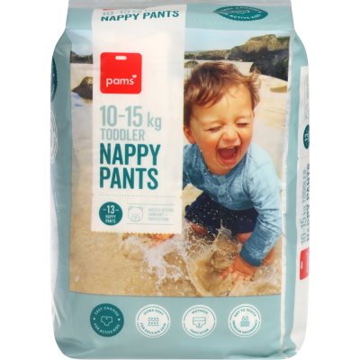 Baby Pams Nappy Pants 10-15kg Toddler 13pk