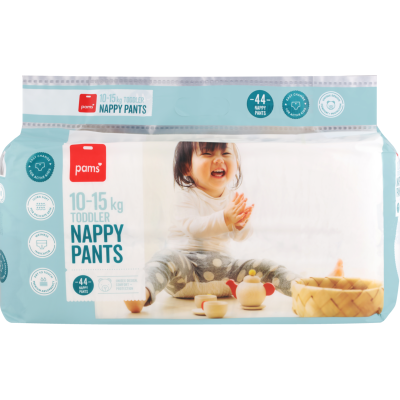 Baby Pams Nappy Pants Boys & Girls 10-15kg Toddler 44pk