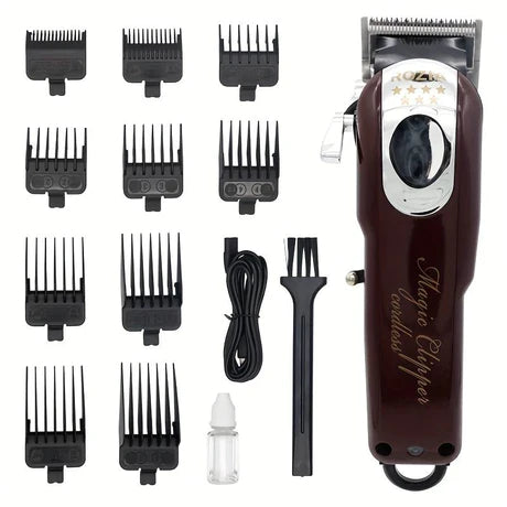 Salon Men's Professional Hair Clippers Trimmers USB Rechargeable