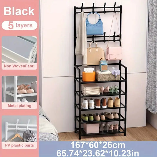 Shelving 5 Layer 58.42cm Carbon Steel Coat Rack