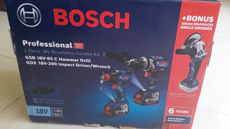 Bosch Blue 18V 5.0Ah 2 Piece ProCore B/less Combo Kit with/ BONUS Angle Grinder