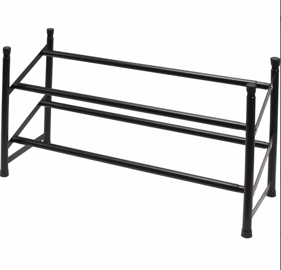 Bedroom Nouveau 2 Tier Extendable & Stackable Shoe Rack H: 35cm, W: 112cm, D: 22.5cm