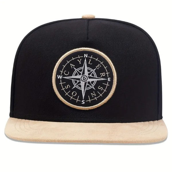 Caps & Hats Compass Embroidery Patch Snapback Hat