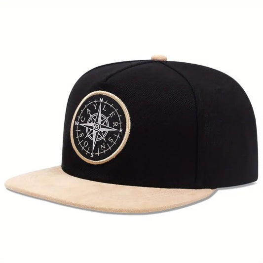 Caps & Hats Compass Embroidery Patch Snapback Hat