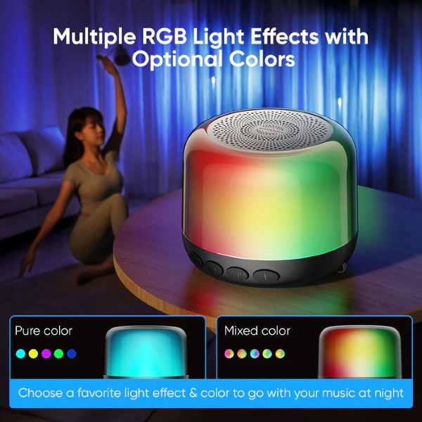 Tech JR-ML03 RGB Transparent Bluetooth Wireless Speaker with Light