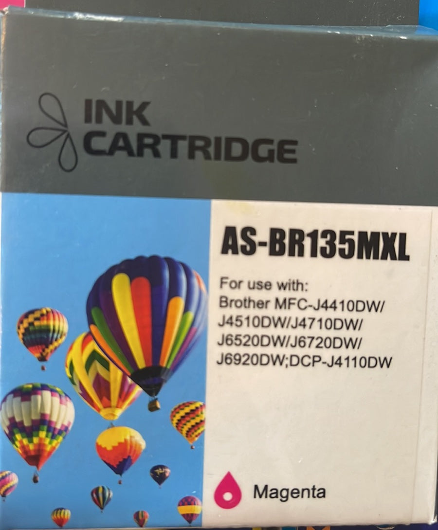 Ink LC135XL LC-135XL Magenta Ink Cartridge Compatible – for use in Brother Printers